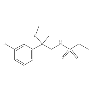 N-(2-(3-chlorophenyl)-2-methoxypropyl)ethanesulfonamide结构式