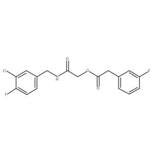 2-[(3-Chloro-4-fluorobenzyl)amino]-2-oxoethyl (3-fluorophenyl)acetate结构式