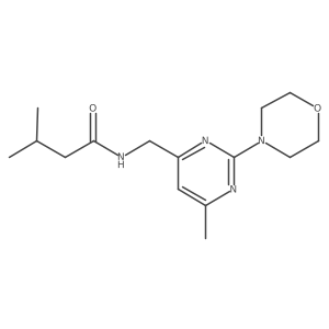 3-methyl-N-((6-methyl-2-morpholinopyrimidin-4-yl)methyl)butanamide Structure