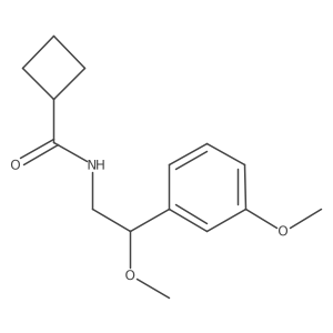 N-[2-methoxy-2-(3-methoxyphenyl)ethyl]cyclobutanecarboxamide结构式