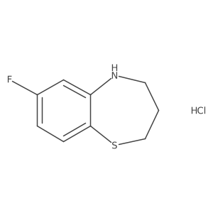 7-Fluoro-2,3,4,5-tetrahydro-1,5-benzothiazepine hydrochloride Structure