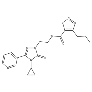 N-{2-[4-cyclopropyl-5-oxo-3-(pyridin-3-yl)-4,5-dihydro-1H-1,2,4-triazol-1-yl]ethyl}-4-propyl-1,2,3-thiadiazole-5-carboxamide Structure