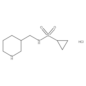 N-(piperidin-3-ylmethyl)cyclopropanesulfonamide hydrochloride结构式