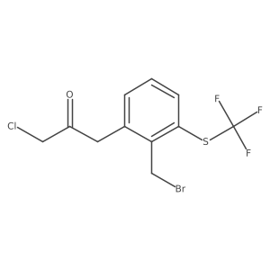 1-(2-(Bromomethyl)-3-(trifluoromethylthio)phenyl)-3-chloropropan-2-one Structure