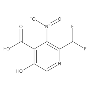 2-(Difluoromethyl)-5-hydroxy-3-nitropyridine-4-carboxylic acid结构式