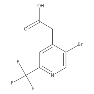 2-(5-Bromo-2-(trifluoromethyl)pyridin-4-yl)acetic acid Structure