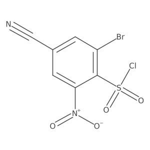 2-Bromo-4-cyano-6-nitrobenzenesulfonyl chloride结构式
