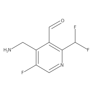 4-(Aminomethyl)-2-(difluoromethyl)-5-fluoronicotinaldehyde Structure