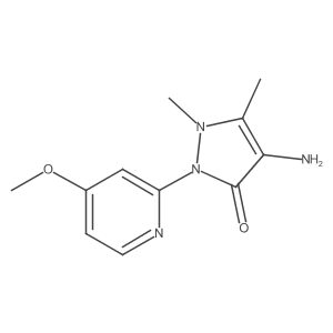4-Amino-1,2-dihydro-2-(4-methoxy-2-pyridinyl)-1,5-dimethyl-3H-pyrazol-3-one Structure