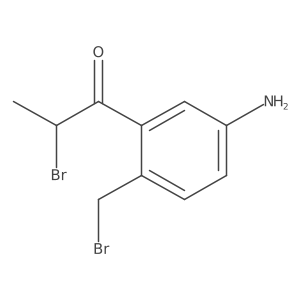 1-(5-Amino-2-(bromomethyl)phenyl)-2-bromopropan-1-one结构式