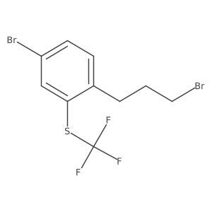1-Bromo-4-(3-bromopropyl)-3-(trifluoromethylthio)benzene Structure