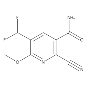 2-Cyano-5-(difluoromethyl)-6-methoxynicotinamide Structure