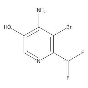 4-Amino-5-bromo-6-(difluoromethyl)pyridin-3-ol结构式