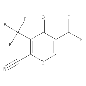5-(Difluoromethyl)-4-hydroxy-3-(trifluoromethyl)picolinonitrile Structure