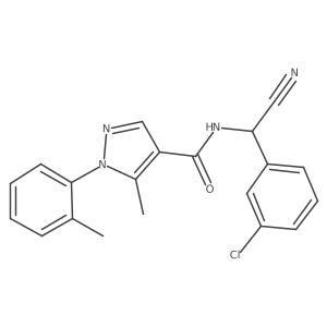 N-[(3-chlorophenyl)(cyano)methyl]-5-methyl-1-(2-methylphenyl)-1H-pyrazole-4-carboxamide Structure
