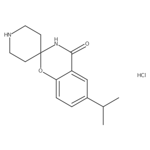6-(Propan-2-yl)-3,4-dihydrospiro[1,3-benzoxazine-2,4'-piperidine]-4-one hydrochloride结构式