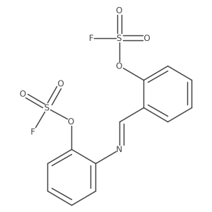 Fluorosulfuric acid, 2-[(E)-[[2-[(fluorosulfonyl)oxy]phenyl]imino]methyl]phenyl ester结构式