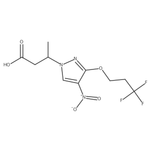 3-[4-nitro-3-(3,3,3-trifluoropropoxy)-1H-pyrazol-1-yl]butanoic acid Structure