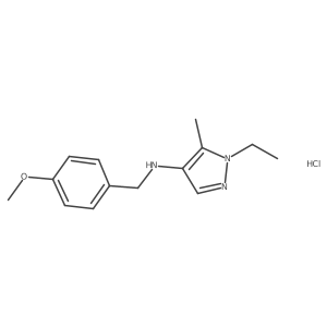 1-ethyl-N-[(4-methoxyphenyl)methyl]-5-methylpyrazol-4-amine;hydrochloride Structure