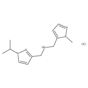 1-(1-isopropyl-1H-pyrazol-3-yl)-N-[(1-methyl-1H-pyrazol-5-yl)methyl]methanamine结构式