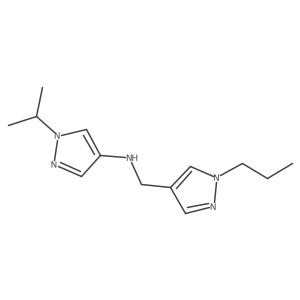 1-(propan-2-yl)-N-[(1-propyl-1H-pyrazol-4-yl)methyl]-1H-pyrazol-4-amine结构式