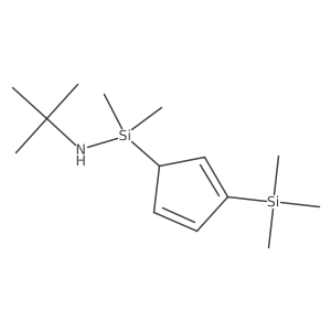 N-(tert-Butyl)-N-(3-trimethylsilylcyclopentadienyldimethylsilyl)amine Structure