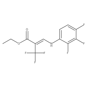 3-(2',3',4'-Trifluorophenyl)amino-2-(trifluoromethyl)acrylic acid ethyl ester Structure