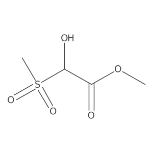 (2S)-2-Hydroxy-2-(methylsulfonyl)acetic acid methyl ester Structure