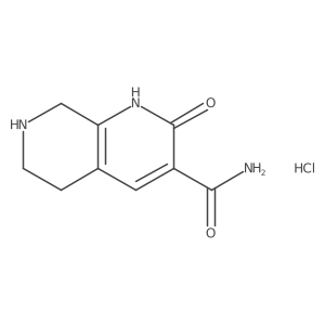 2-Oxo-1,2,5,6,7,8-hexahydro-1,7-naphthyridine-3-carboxamide hydrochloride结构式