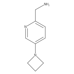 [5-(Azetidin-1-yl)pyridin-2-yl]methanamine结构式