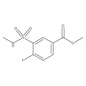 Methyl 4-fluoro-3-(methylsulfamoyl)benzoate结构式