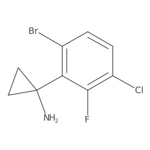 1-(6-Bromo-3-chloro-2-fluorophenyl)cyclopropan-1-amine Structure