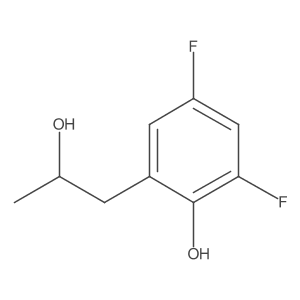 2,4-Difluoro-6-(2-hydroxypropyl)phenol结构式