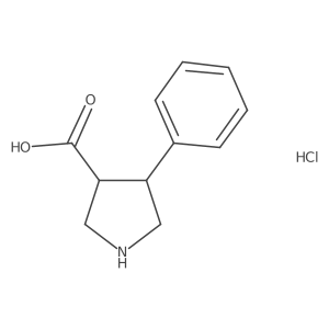 4-Phenylpyrrolidine-3-carboxylic acid hydrochloride Structure