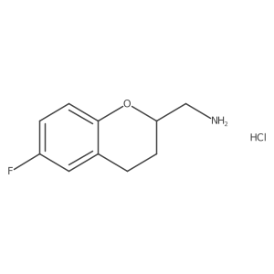 (6-fluoro-3,4-dihydro-2H-1-benzopyran-2-yl)methanamine hydrochloride Structure
