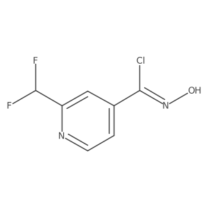 2-(Difluoromethyl)-N-hydroxyisonicotinimidoyl chloride Structure