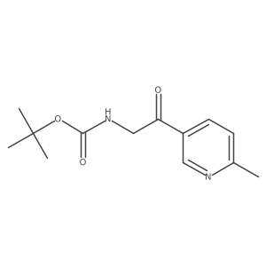 tert-butyl N-[2-(6-methylpyridin-3-yl)-2-oxoethyl]carbamate Structure