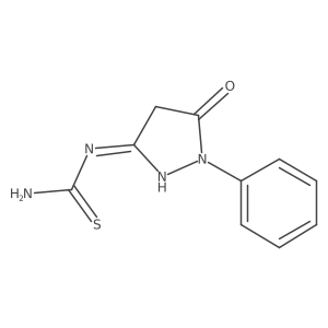 5-Oxo-1-phenyl-4H-pyrazol-3-ylthiourea结构式