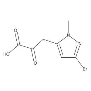 3-(3-bromo-1-methyl-1H-pyrazol-5-yl)-2-oxopropanoic acid结构式