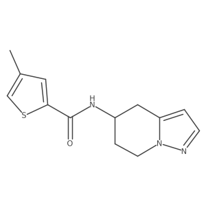 4-methyl-N-(4,5,6,7-tetrahydropyrazolo[1,5-a]pyridin-5-yl)thiophene-2-carboxamide结构式