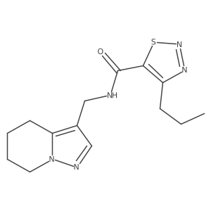 4-propyl-N-((4,5,6,7-tetrahydropyrazolo[1,5-a]pyridin-3-yl)methyl)-1,2,3-thiadiazole-5-carboxamide结构式