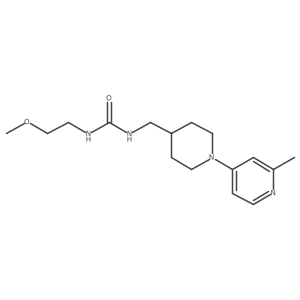 1-(2-Methoxyethyl)-3-((1-(2-methylpyridin-4-yl)piperidin-4-yl)methyl)urea结构式