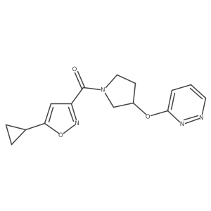 (5-Cyclopropylisoxazol-3-yl)(3-(pyridazin-3-yloxy)pyrrolidin-1-yl)methanone Structure