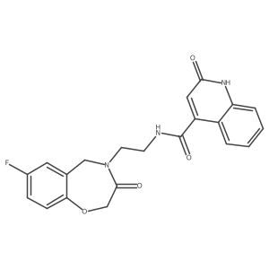 N-(2-(7-fluoro-3-oxo-2,3-dihydrobenzo[f][1,4]oxazepin-4(5H)-yl)ethyl)-2-hydroxyquinoline-4-carboxamide Structure