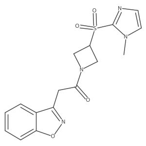 2-(benzo[d]isoxazol-3-yl)-1-(3-((1-methyl-1H-imidazol-2-yl)sulfonyl)azetidin-1-yl)ethanone Structure