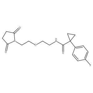 N-(2-(2-(2,5-dioxopyrrolidin-1-yl)ethoxy)ethyl)-1-(4-fluorophenyl)cyclopropanecarboxamide Structure