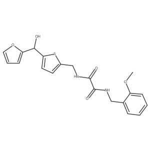 N1-((5-(furan-2-yl(hydroxy)methyl)thiophen-2-yl)methyl)-N2-(2-methoxybenzyl)oxalamide Structure