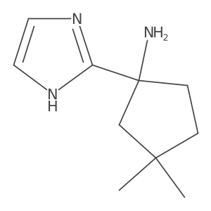 1-(1H-Imidazol-2-yl)-3,3-dimethylcyclopentan-1-amine结构式