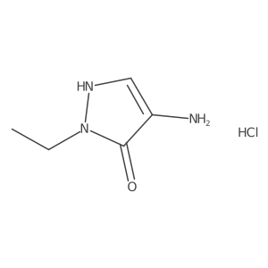 4-Amino-2-ethyl-2,3-dihydro-1H-pyrazol-3-one hydrochloride Structure