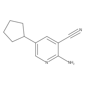2-Amino-5-cyclopentylpyridine-3-carbonitrile结构式